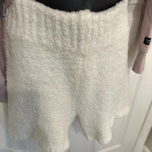 Skims Cozy Knit Boucle Shorts- Color: Bone/White, Size S/M